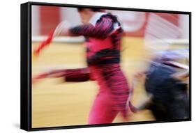 Bullfighting, 'Tercio de banderillas' stage of bullfight-Fabio Pupin-Framed Stretched Canvas