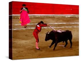 Bullfights Begin with Bleeding of the Bull, San Luis Potosi, Mexico-Russell Gordon-Stretched Canvas