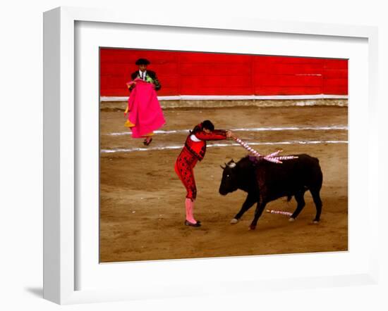 Bullfights Begin with Bleeding of the Bull, San Luis Potosi, Mexico-Russell Gordon-Framed Premium Photographic Print