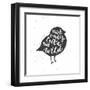 Bullfinch Lettering Poster-zapolzun-Framed Art Print