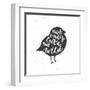 Bullfinch Lettering Poster-zapolzun-Framed Art Print