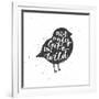 Bullfinch Lettering Poster-zapolzun-Framed Art Print