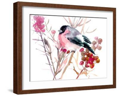 Bullfinch-Suren Nersisyan-Framed Art Print