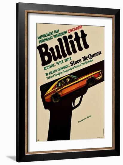 Bullitt, Polish Movie Poster, 1968-null-Framed Art Print