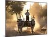 Bullock Cart on a Dusty Track Among the Temples of Bagan-Lee Frost-Mounted Photographic Print