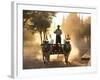 Bullock Cart on a Dusty Track Among the Temples of Bagan-Lee Frost-Framed Photographic Print