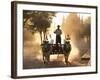 Bullock Cart on a Dusty Track Among the Temples of Bagan-Lee Frost-Framed Photographic Print