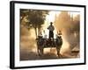 Bullock Cart on a Dusty Track Among the Temples of Bagan-Lee Frost-Framed Photographic Print