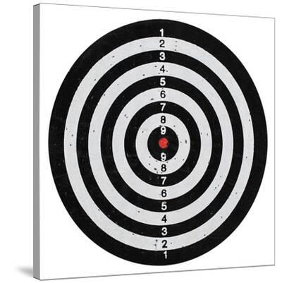 'Bullseye Dartboard' Stretched Canvas Print