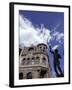 Bullwhacker Statue and Securities Building on Last Chance Gulch, Helena, Montana, USA-Jamie & Judy Wild-Framed Photographic Print