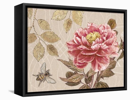 Bumble Bee and Peony-Chad Barrett-Framed Stretched Canvas