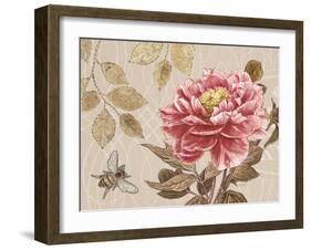 Bumble Bee and Peony-Chad Barrett-Framed Art Print