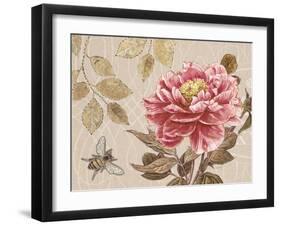 Bumble Bee and Peony-Chad Barrett-Framed Art Print