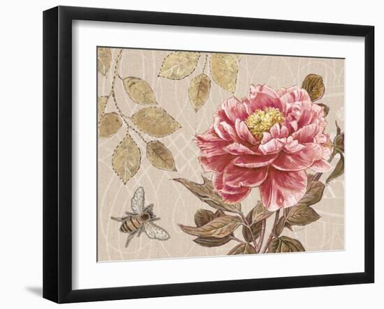 Bumble Bee and Peony-Chad Barrett-Framed Art Print