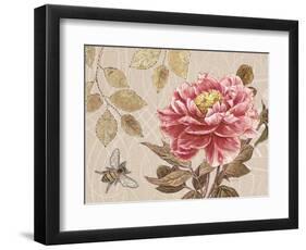 Bumble Bee and Peony-Chad Barrett-Framed Art Print