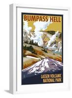 Bumpass Hell - Lassen Volcanic National Park, CA-Lantern Press-Framed Art Print