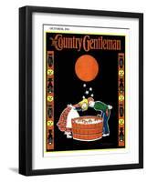 "Bumping Bobbing for Apples," Country Gentleman Cover, October 1, 1931-W. P. Snyder-Framed Giclee Print