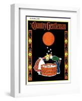 "Bumping Bobbing for Apples," Country Gentleman Cover, October 1, 1931-W. P. Snyder-Framed Giclee Print