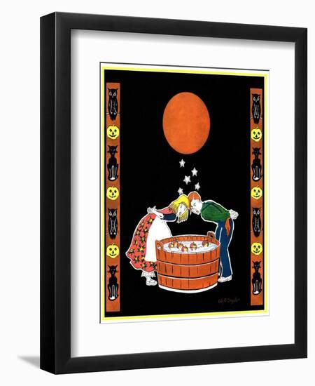 "Bumping Bobbing for Apples,"October 1, 1931-W. P. Snyder-Framed Premium Giclee Print