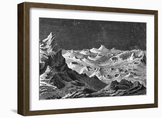 Bumpy Lunar Landscape-null-Framed Art Print