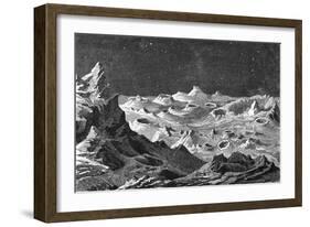 Bumpy Lunar Landscape-null-Framed Art Print