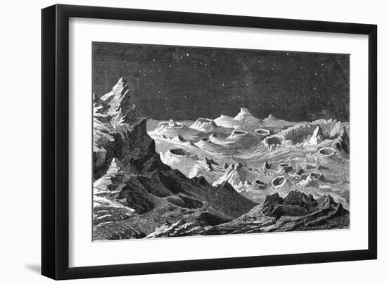 Bumpy Lunar Landscape-null-Framed Art Print