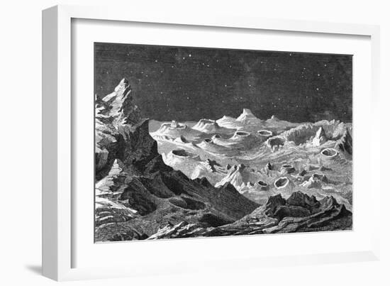 Bumpy Lunar Landscape-null-Framed Art Print