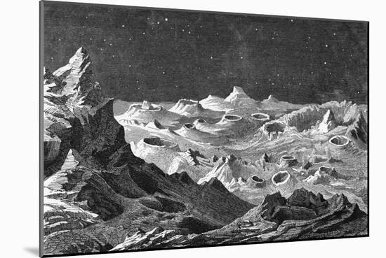 Bumpy Lunar Landscape-null-Mounted Art Print