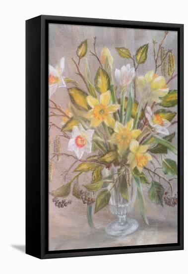 Bunch of daffodils, 2000-Margo Starkey-Framed Stretched Canvas