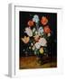 Bunch of Flowers in a Glass Beaker, after 1608, by Jan Brueghel the Elder (1568-1625).-Jan the Elder Brueghel-Framed Giclee Print