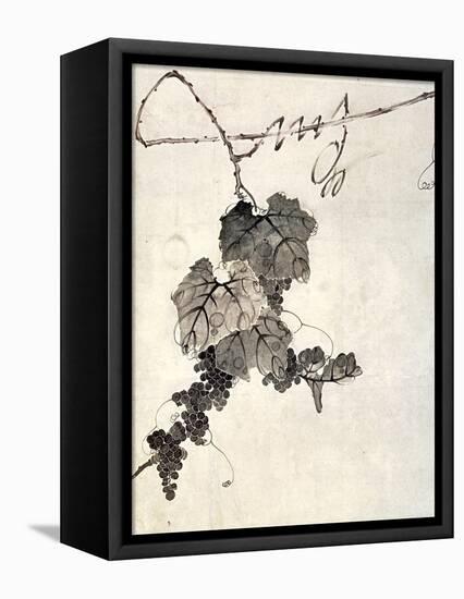 Bunch of Grapes-Jakuchu Ito-Framed Stretched Canvas