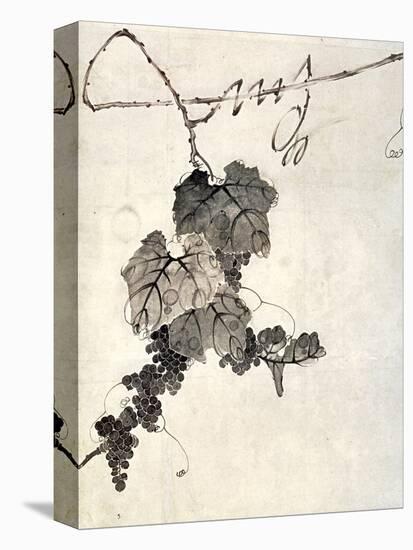 Bunch of Grapes-Jakuchu Ito-Stretched Canvas