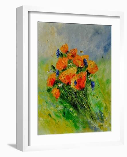 Bunch Of Poppies-Pol Ledent-Framed Art Print