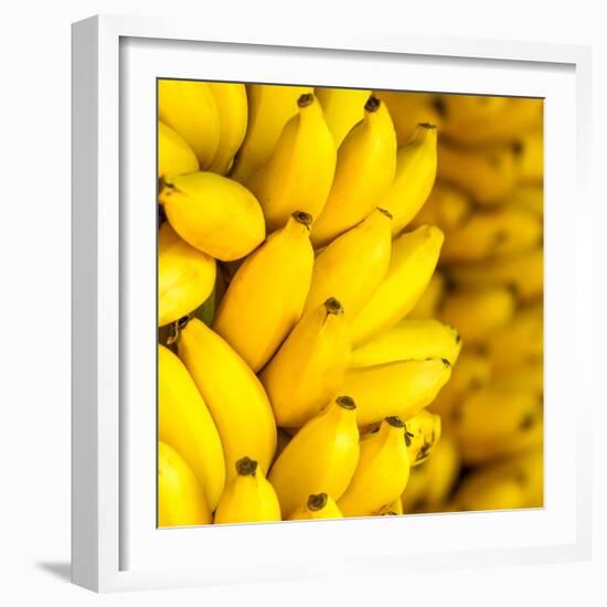 Bunch of Ripe Bananas Background-mazzzur-Framed Photographic Print