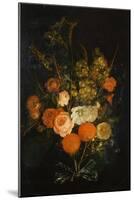 Bunch of Roses, Carnations, Oranges, Grapes, Acorns and Chestnuts-Cornelis de Heem-Mounted Giclee Print