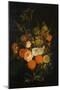 Bunch of Roses, Carnations, Oranges, Grapes, Acorns and Chestnuts-Cornelis de Heem-Mounted Giclee Print