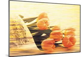 Bunch of Tulips and Sheet Music, Digitally Composite-null-Mounted Photographic Print