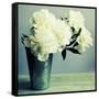 Bunch of White Peonies in Vase-Tom Quartermaine-Framed Stretched Canvas