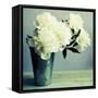 Bunch of White Peonies in Vase-Tom Quartermaine-Framed Stretched Canvas