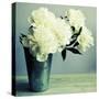 Bunch of White Peonies in Vase-Tom Quartermaine-Stretched Canvas