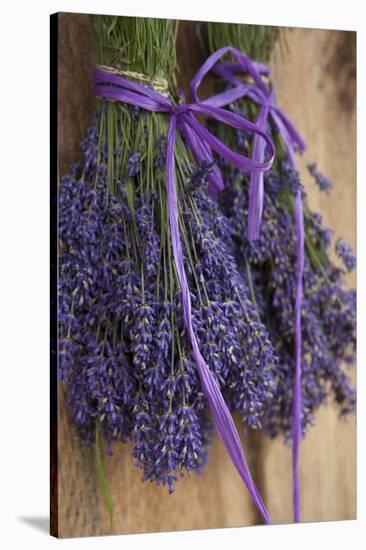 Bunches of Lavender Drying Shed at Lavender Festival, Sequim, Washington, USA-Merrill Images-Stretched Canvas