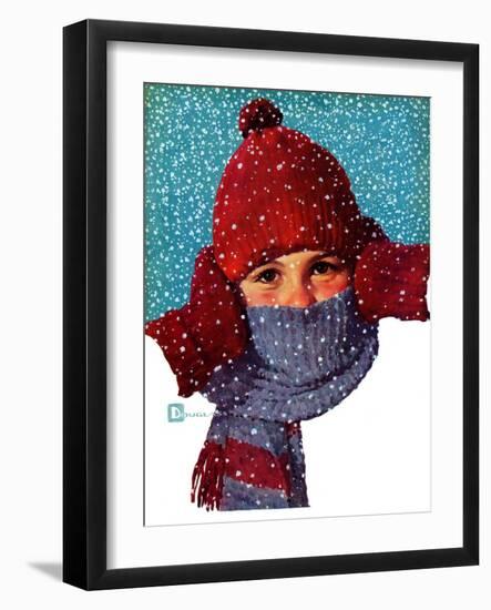 "Bundled Up,"January 14, 1939-Douglas Crockwell-Framed Giclee Print