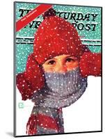 "Bundled Up," Saturday Evening Post Cover, Jan/Feb 98-Douglas Crockwell-Mounted Giclee Print