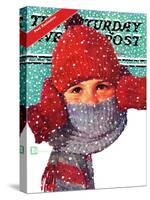 "Bundled Up," Saturday Evening Post Cover, Jan/Feb 98-Douglas Crockwell-Stretched Canvas