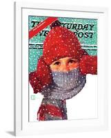 "Bundled Up," Saturday Evening Post Cover, Jan/Feb 98-Douglas Crockwell-Framed Giclee Print