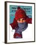 "Bundled Up," Saturday Evening Post Cover, January 14, 1939-Douglas Crockwell-Framed Giclee Print