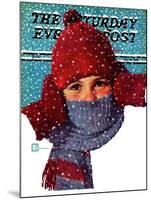 "Bundled Up," Saturday Evening Post Cover, January 14, 1939-Douglas Crockwell-Mounted Giclee Print
