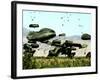 Bundles of Food and Water are Air Delivered to the Outlying Area of Port-Au-Prince, Haiti-null-Framed Photographic Print