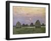 Bundles of Hay at Twilight-Isaak Ilyich Levitan-Framed Giclee Print