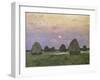 Bundles of Hay at Twilight-Isaak Ilyich Levitan-Framed Giclee Print